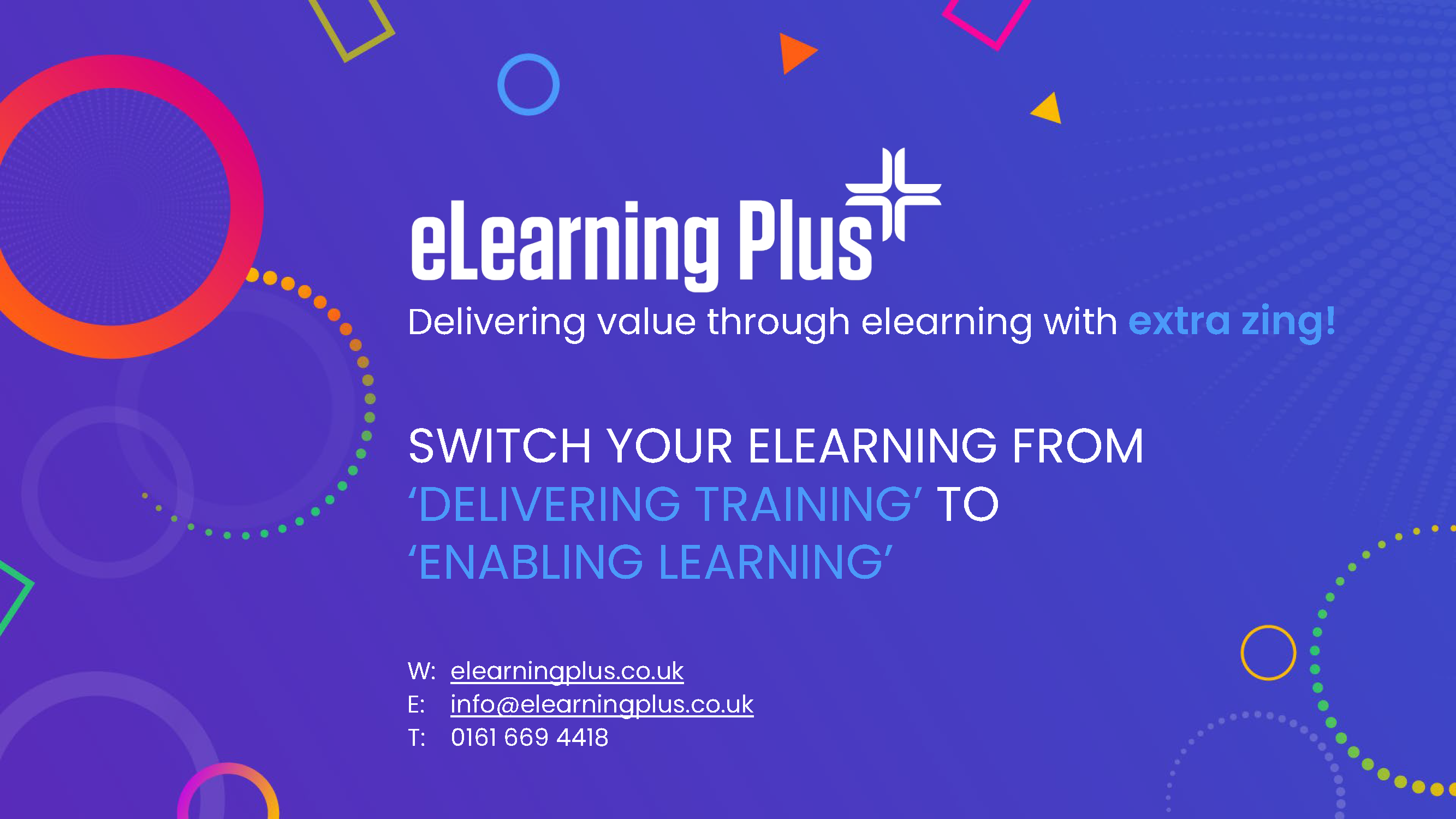 Switch Elearning Design Switch your eLearning from ‘delivering training’ to ‘enabling learning ...